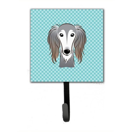 Micasa Checkerboard Blue Saluki Leash & Key Holder MI759180